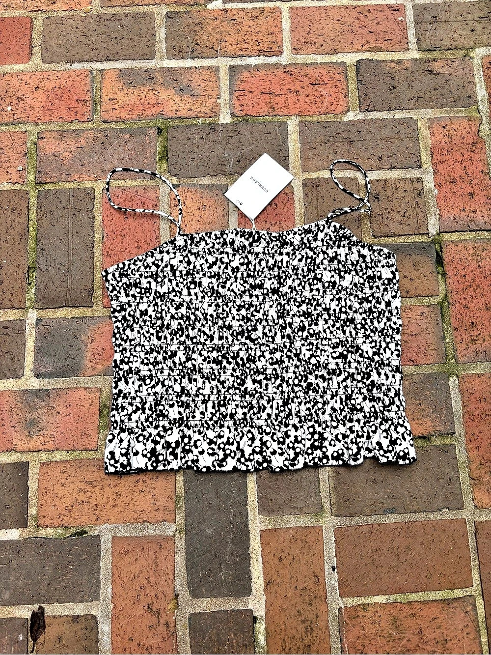 Everlane Abstract Camisole in Black & White NWT